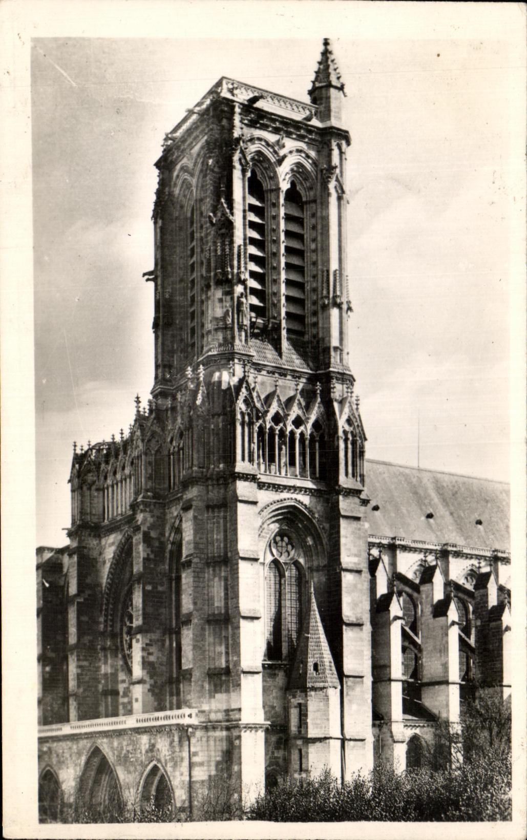 CPA Soissons Tower of the Cathedral