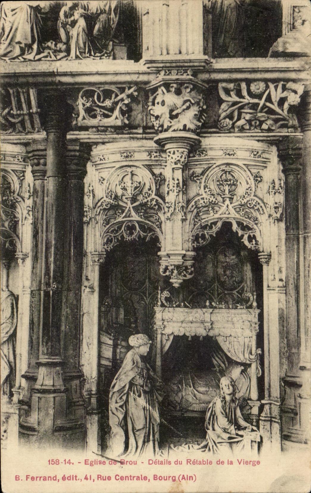 CPA Eglise de Brou Details du Retable de la Vierge