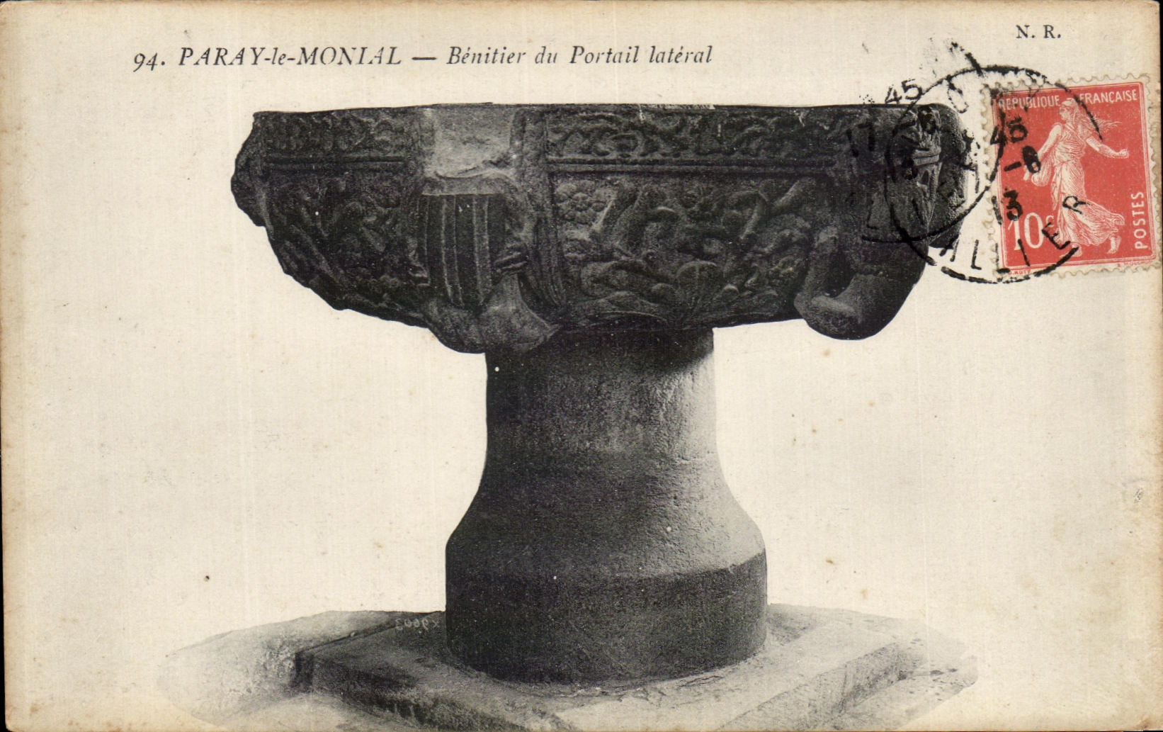 CPA Paray Monial Stoup of the Side Gate