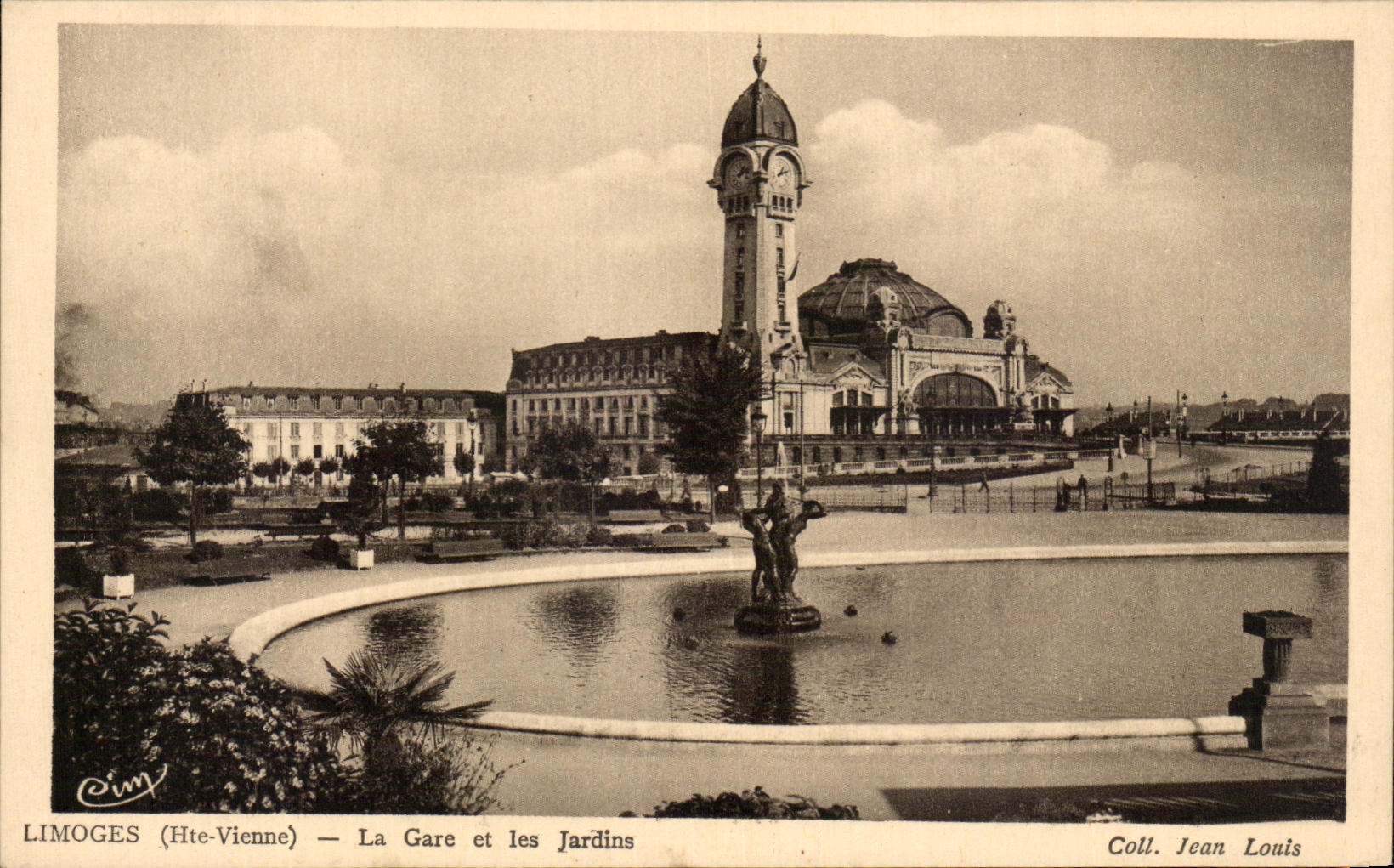 CPA Limoges La Gare Et Les Jardins