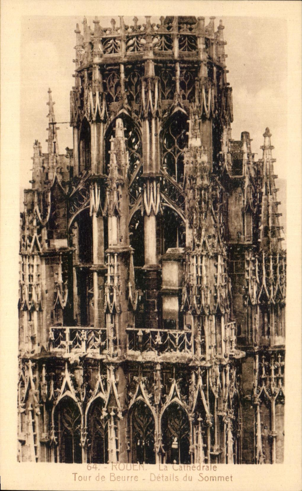 CPA Rouen the Cathedral Tower of Beucre Details of the Summit