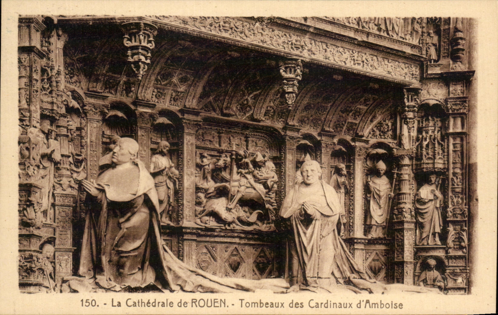 CPA the Cathedral of Rouen Tombs of the Cardinals of Amboise
