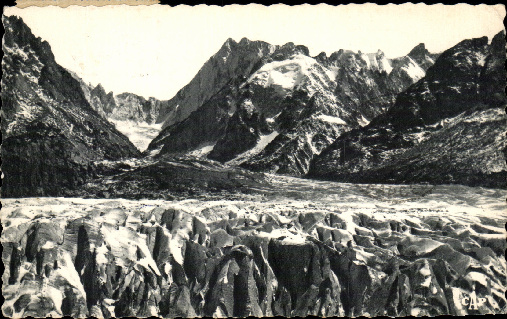 CPA Chamonix Mont Blanc Les seracs les jorasses et l'aiguille du Tacul