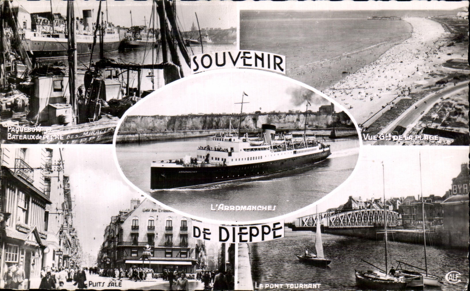 CPA Souvenir De Dieppe Boat Arromanches sucio entonces