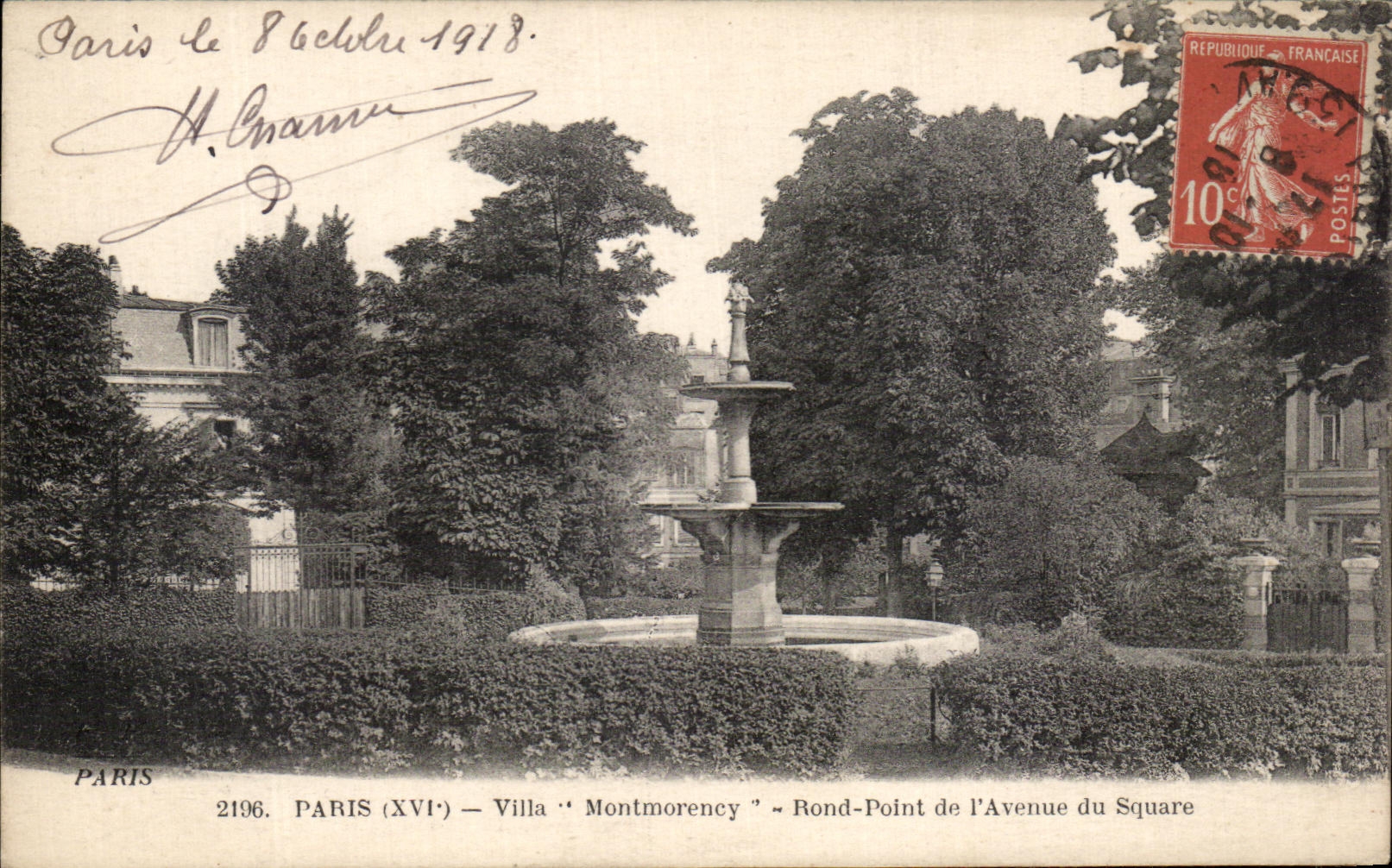 CPA Paris Round Montmorency Villa Point of I' Avenue of the Public garden