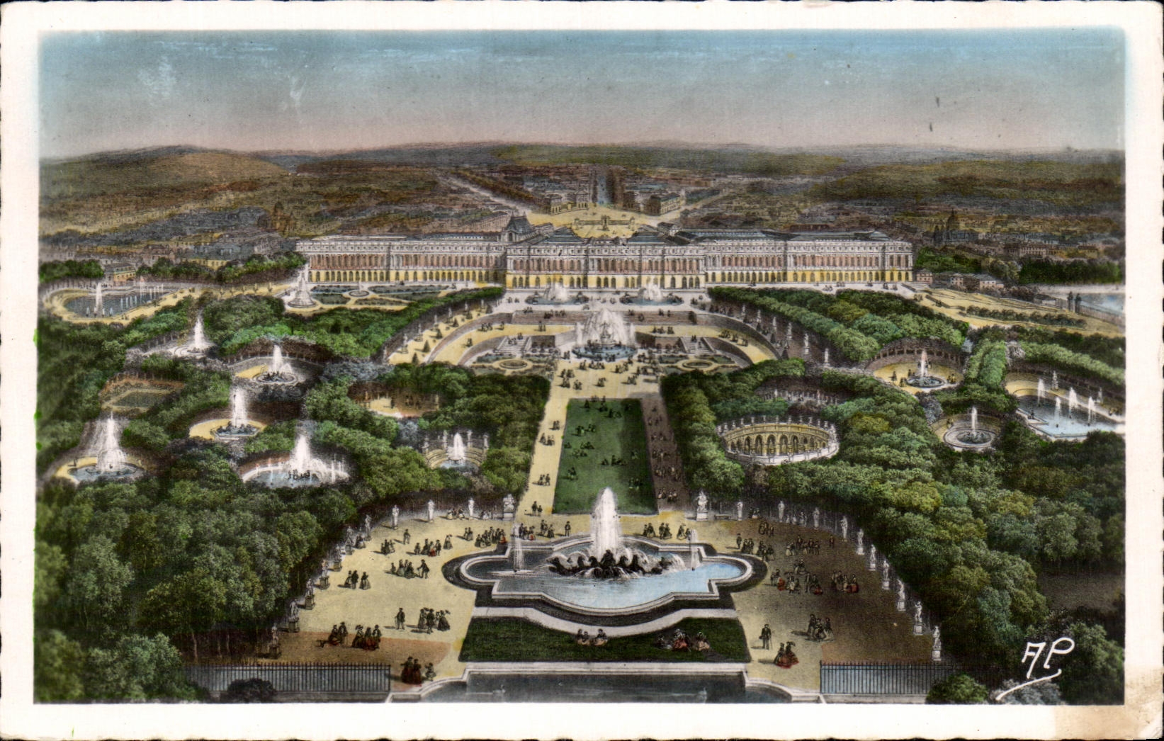 CPA Versailles Vue Generale Du Parc Et Du Palais
