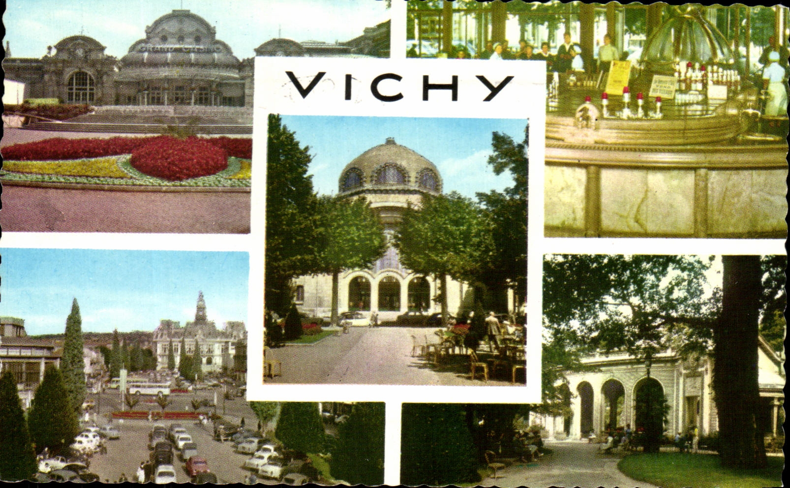 CPA Vichy the Large Casino Source Chomel refreshment bar