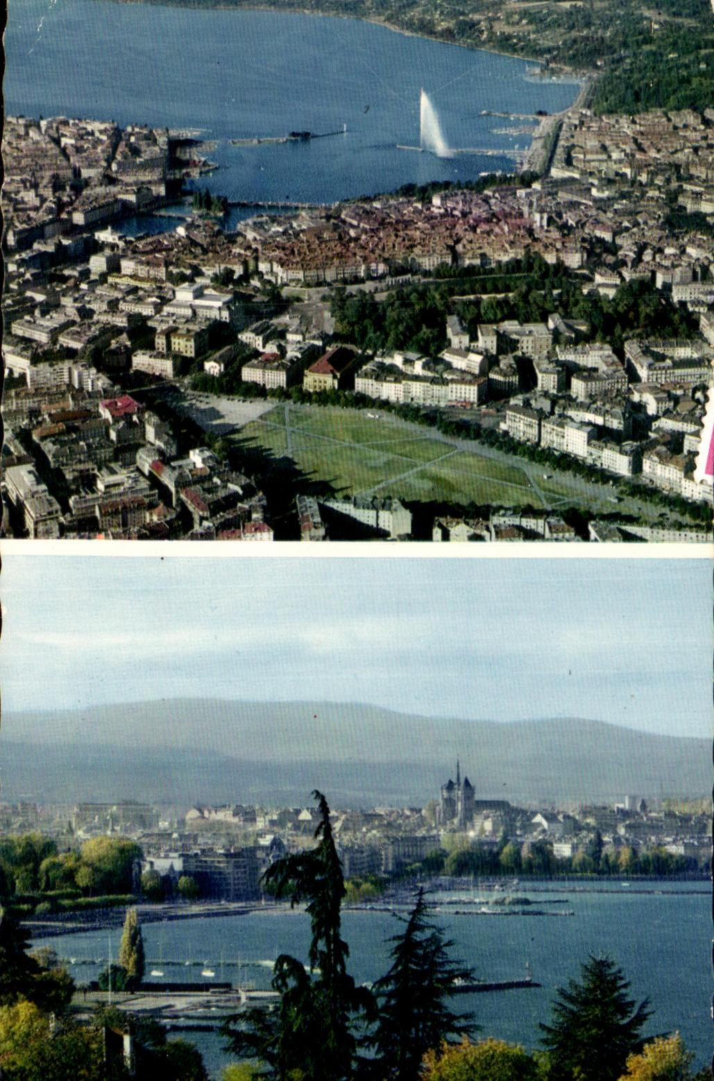 CPA Geneva View air Roads since Cologny