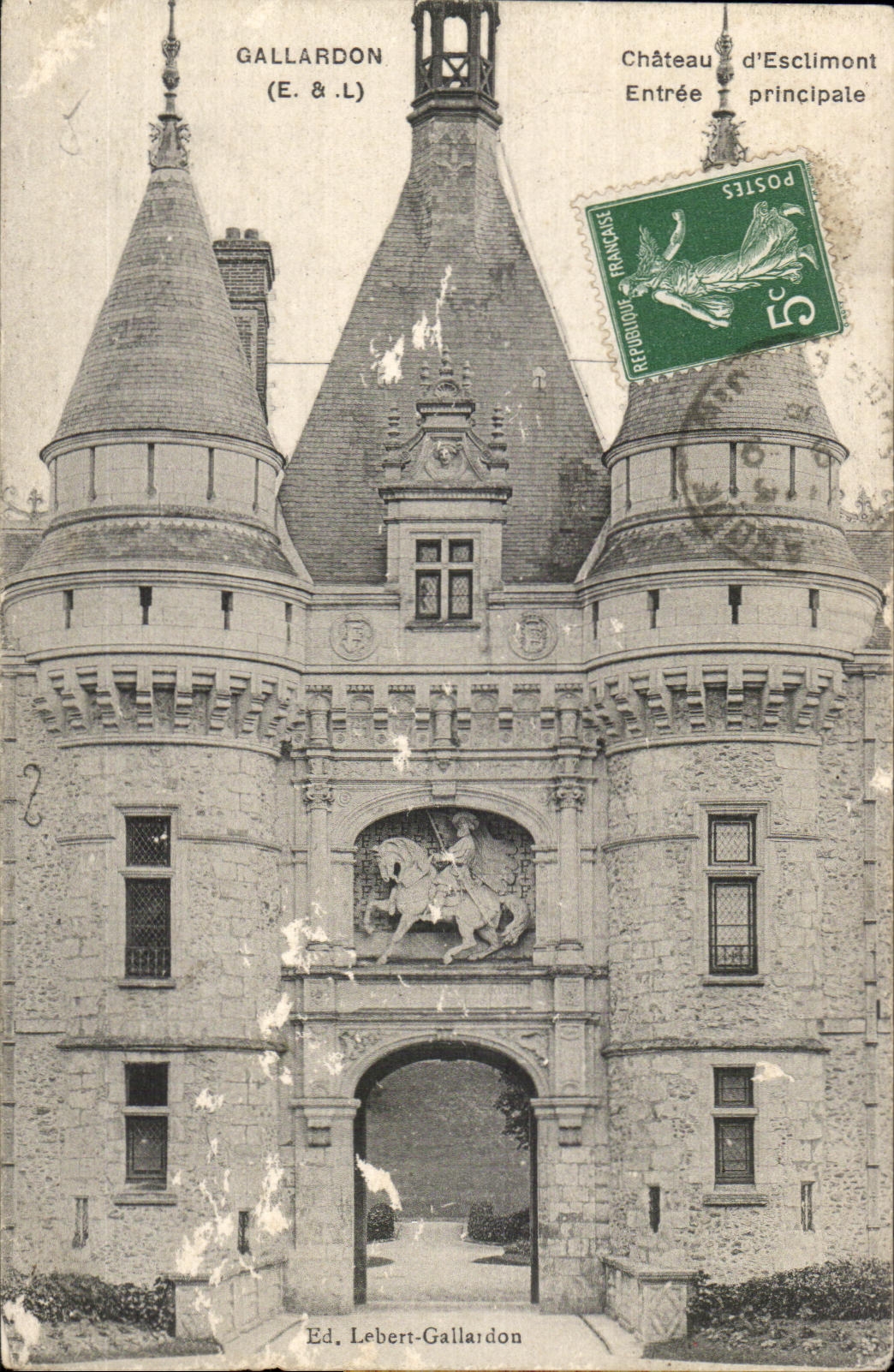 CPA Gallardon Chateau d'Esclimont Entree principale