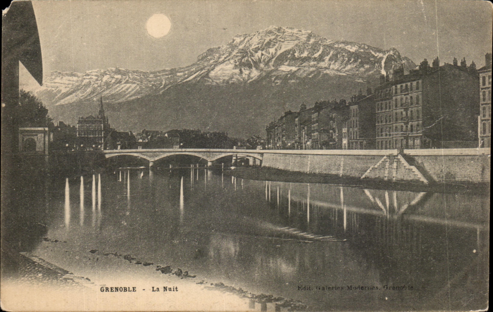 CPA Grenoble La Nuit