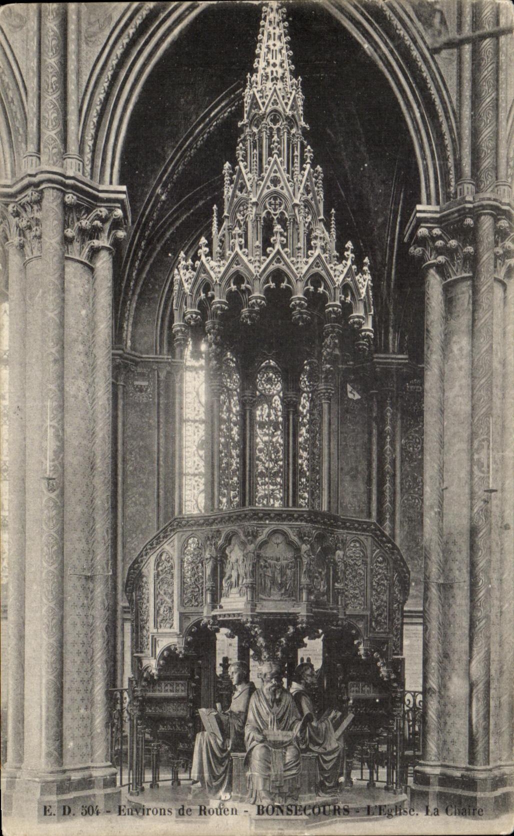 CPA Of Rouen Bonsecouns the Church the pulpit