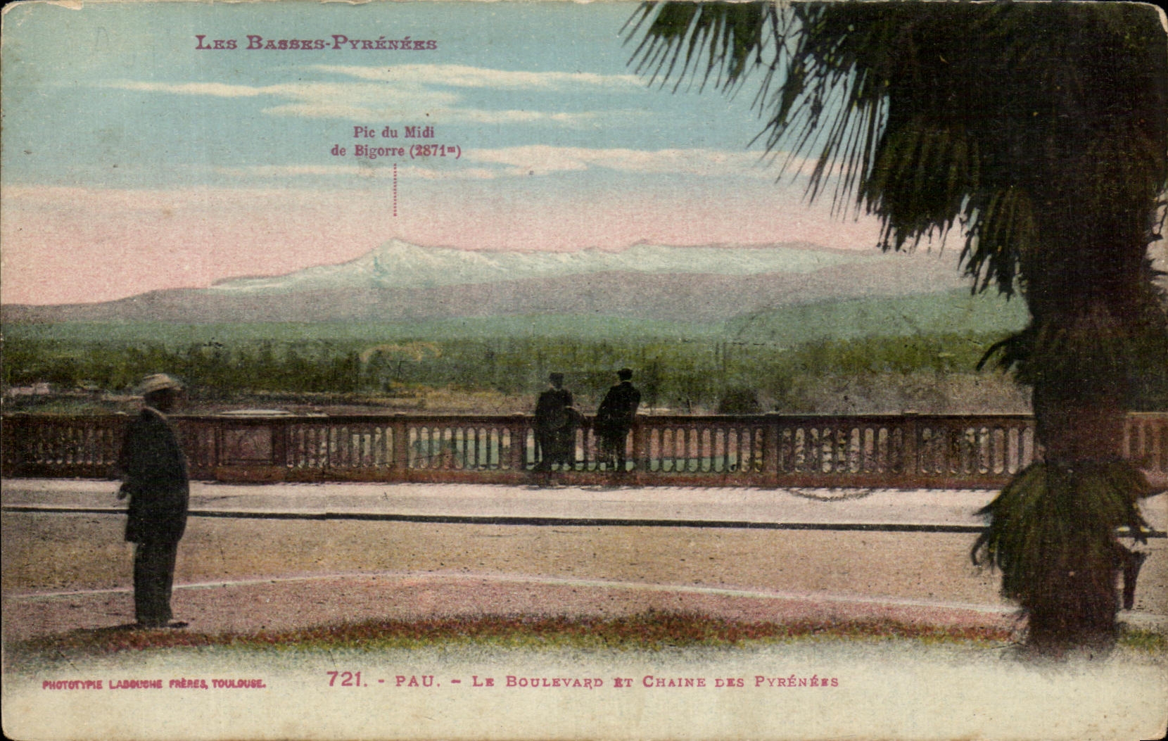 CPA Pau the Boulevard And Chains Of the Pyrenees