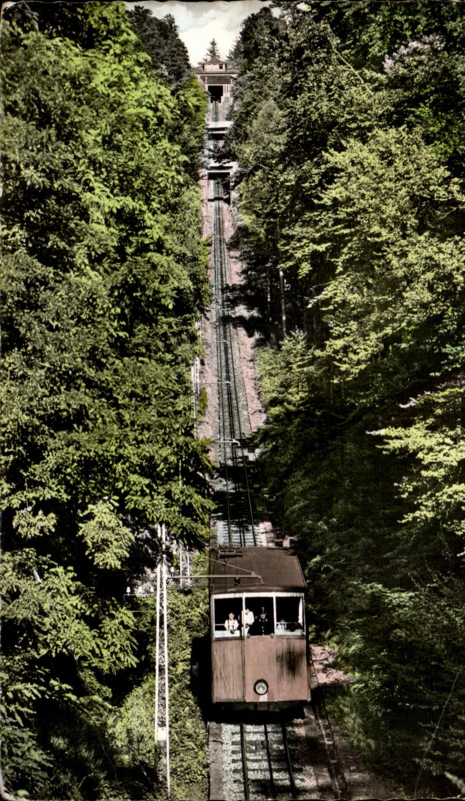 CPA Baden Baden Drahtseilbahn put Station Merkur