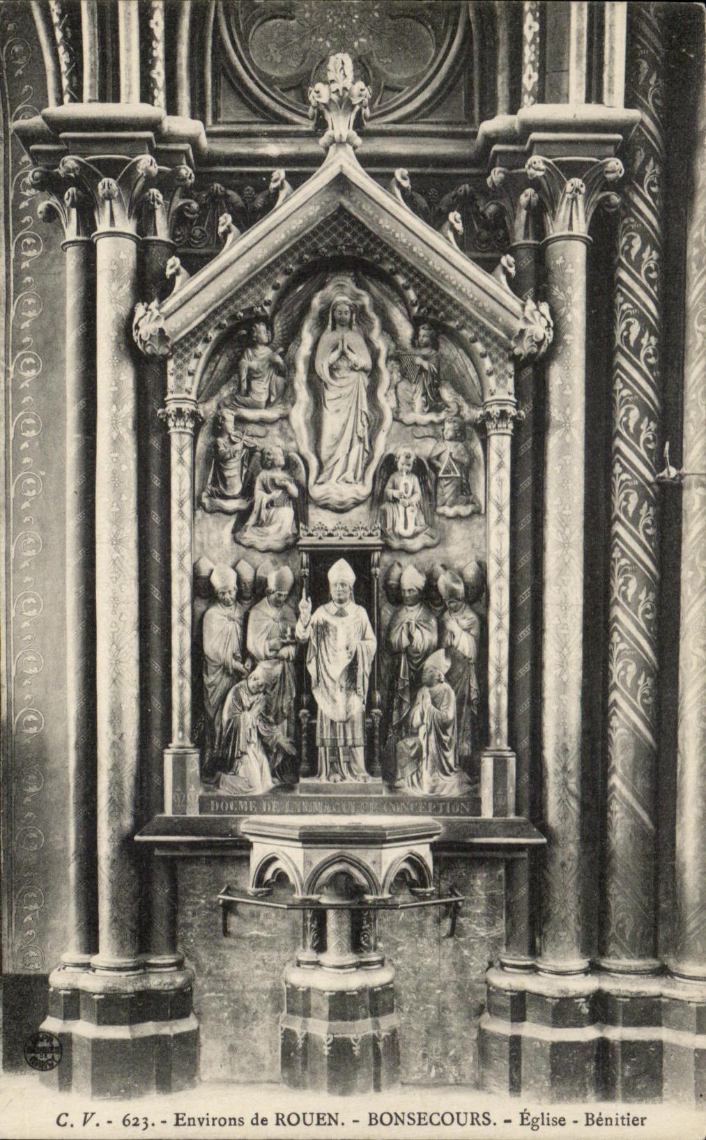 Alrededores de CPA de la iglesia Stoup de Ruan Bonsecours