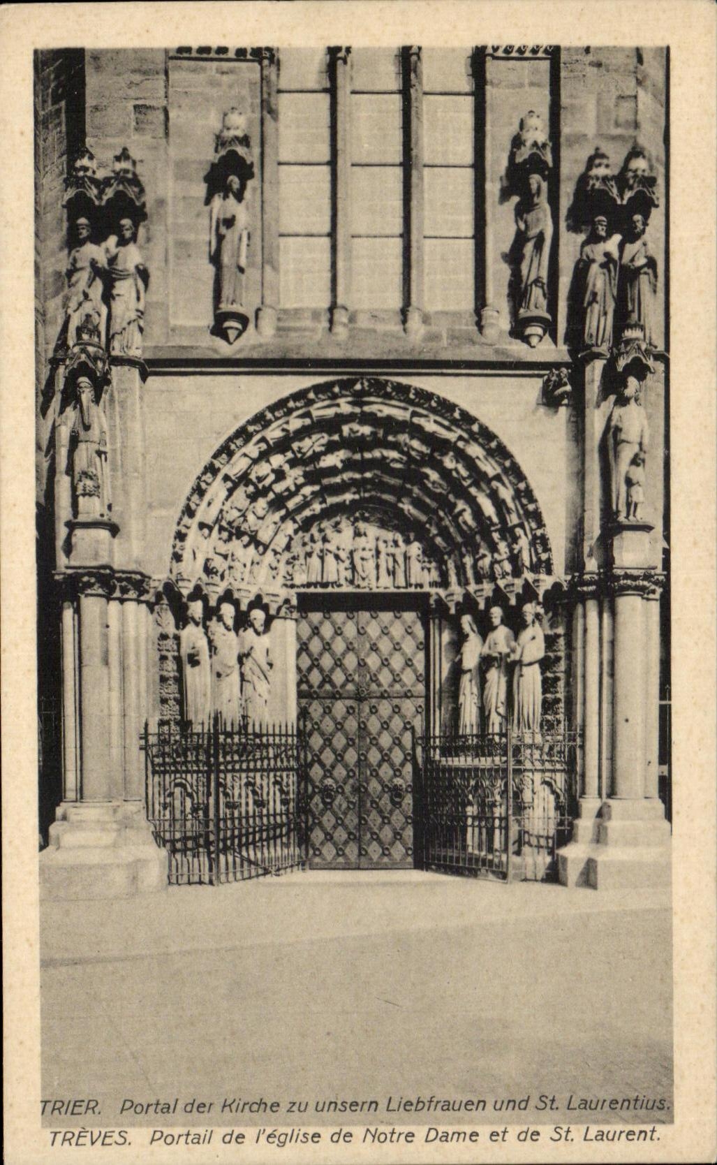 CPA Trier Gate of the Notre Dame church and St Laurent