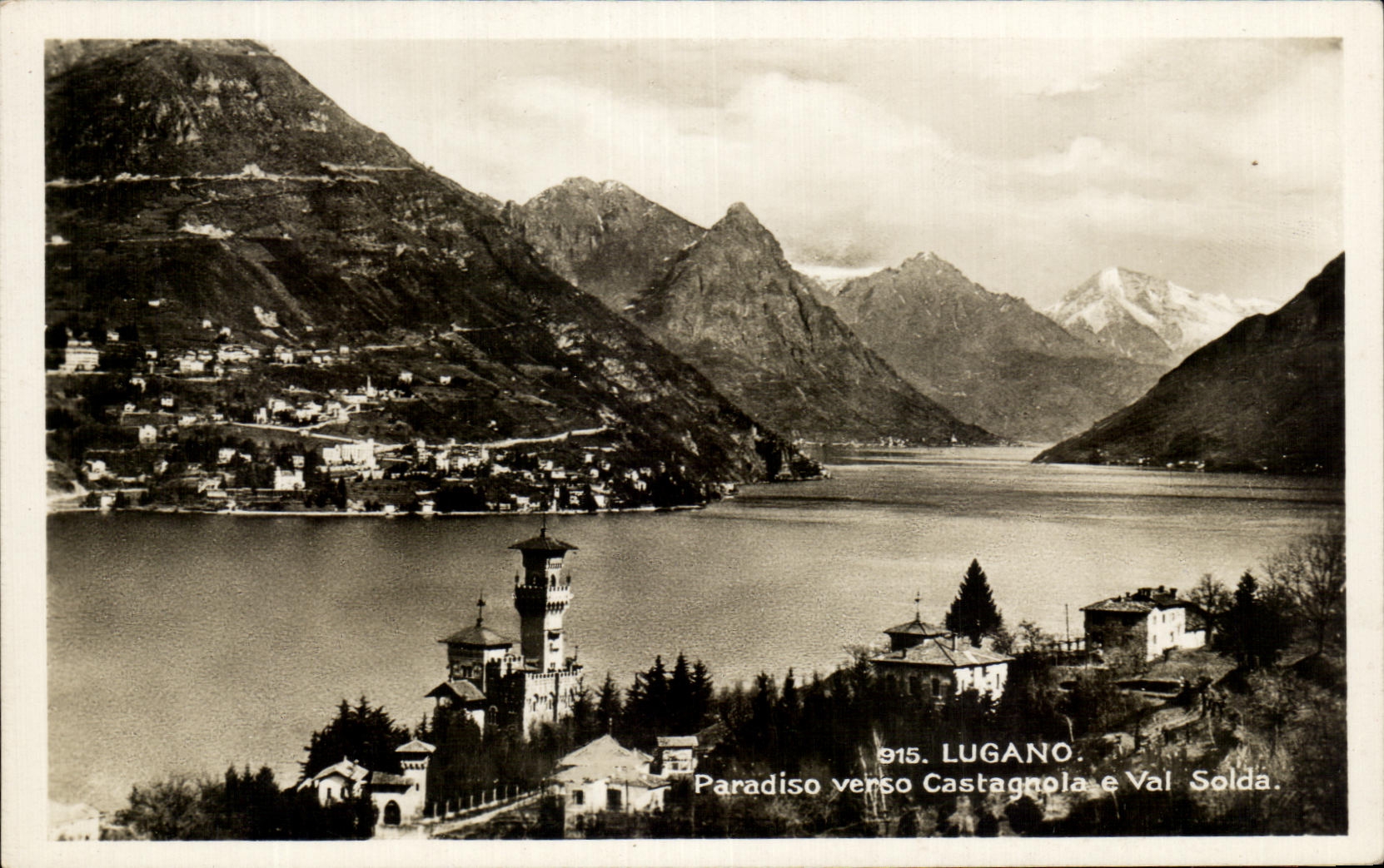 Valle de Castagnolaise del dorso de CPA Lugano Paradiso balanceado