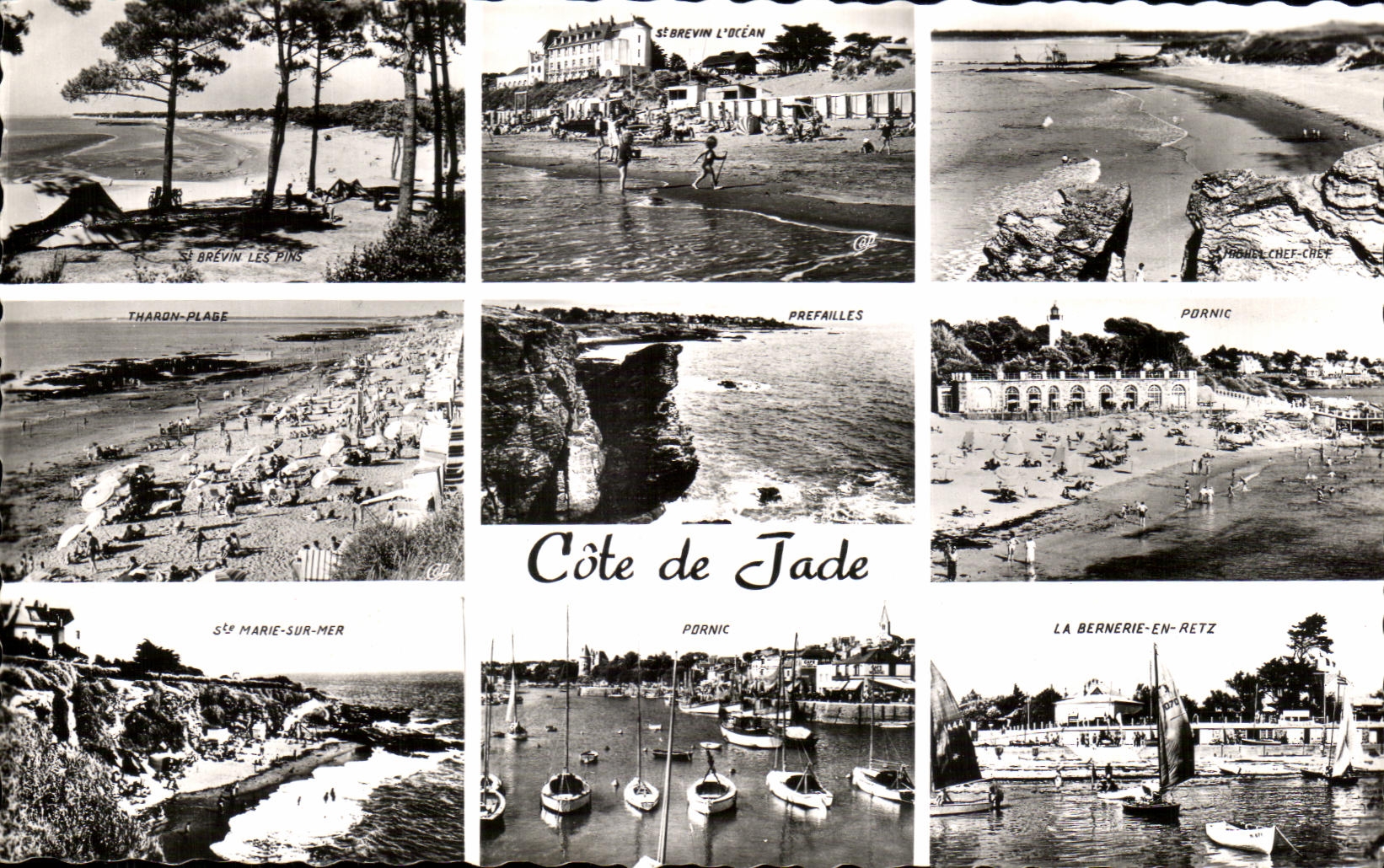 CPA Cote De Jade Prefailles Souvenir Benerie in REtz Pornic Tharon co Marie on sea St Brevin Pines