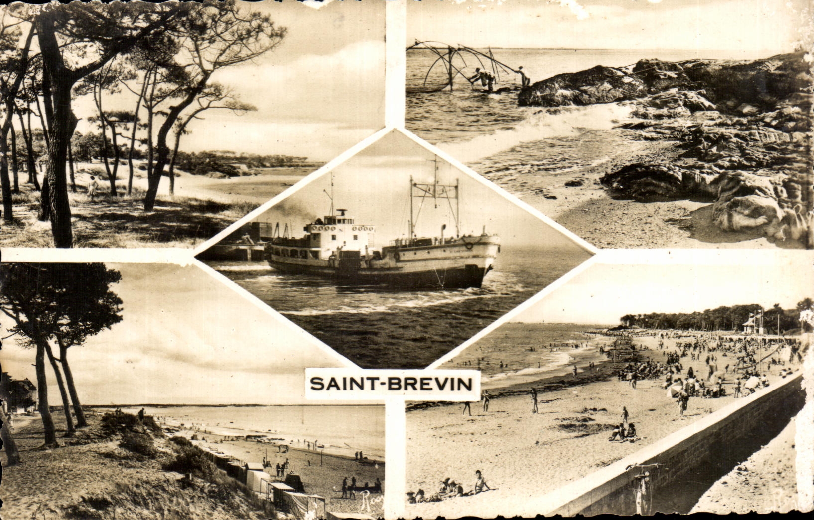 CPA Saint Brevin Fishing on the rocks Saint the Christophe Plage of Saint Brevin