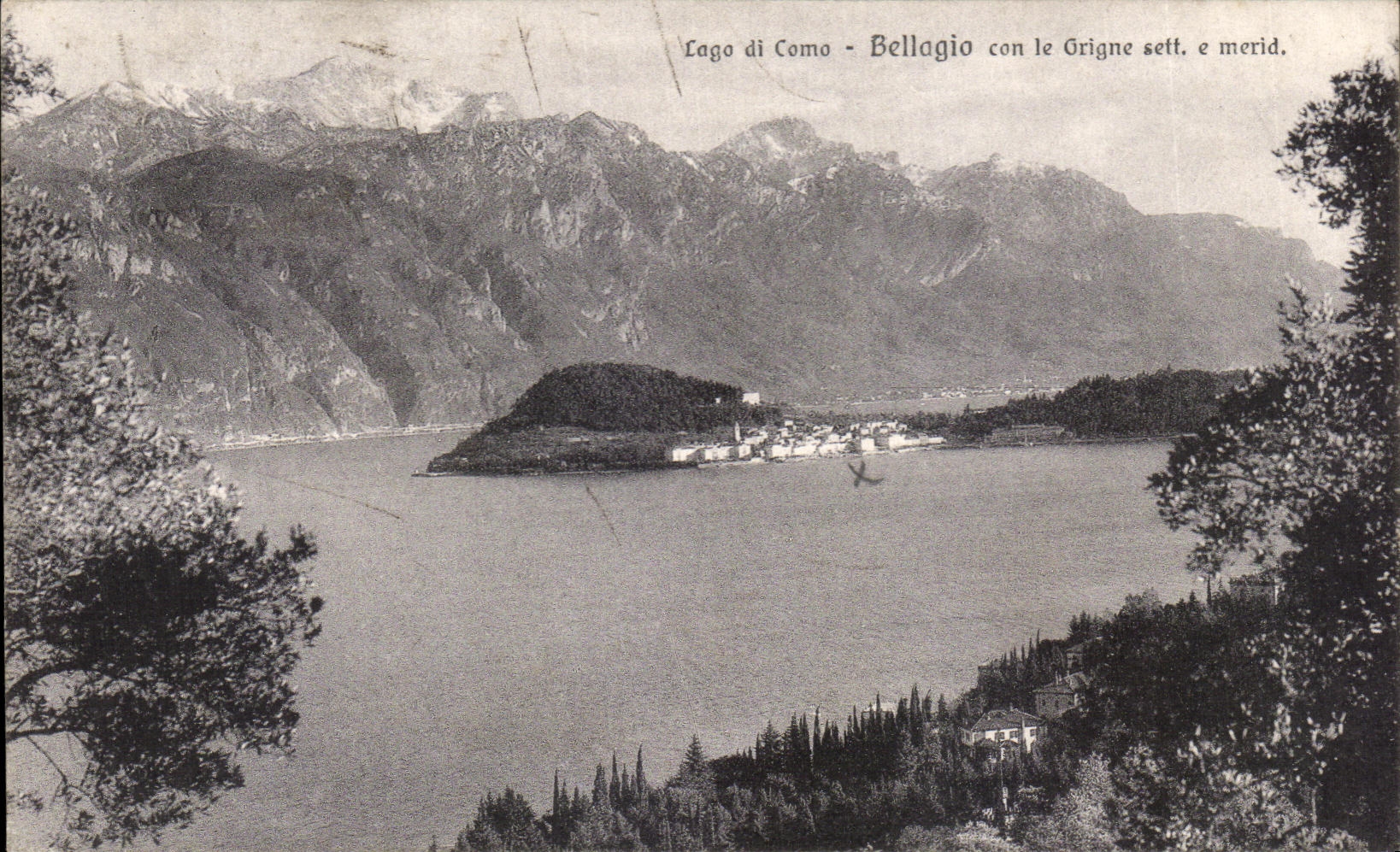 La estafa de CPA Bellagio Puckers lo el adoquin E Merid Lago di Como