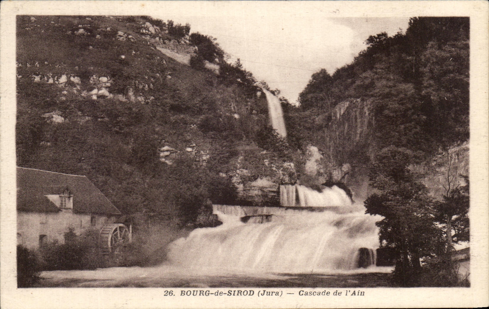 CPA Bourg of Sirod Cascade of Ain Water mill