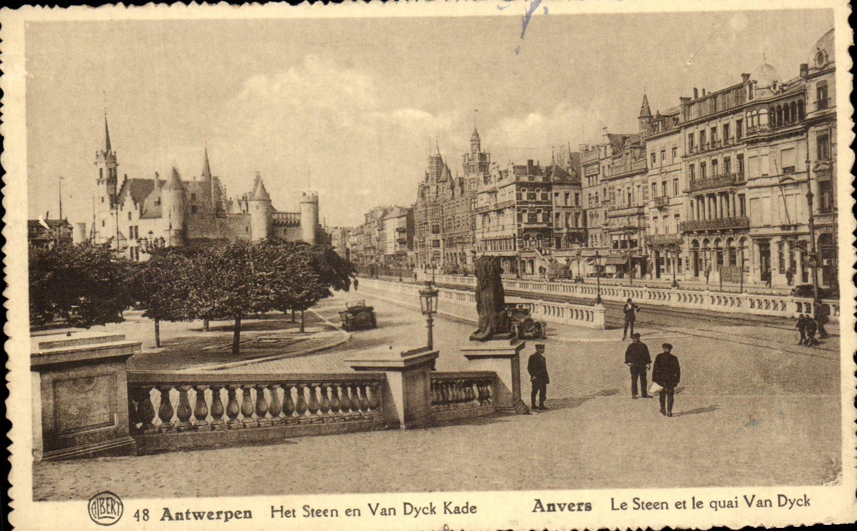 CPA Amberes Steen y el muelle Van Dyck