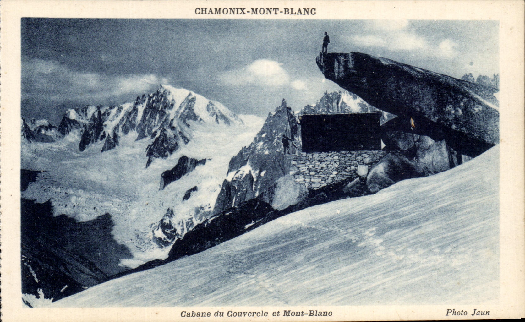 CPA Chamonix Mont Blanc Cabane du couvercle et Mont blanc 
