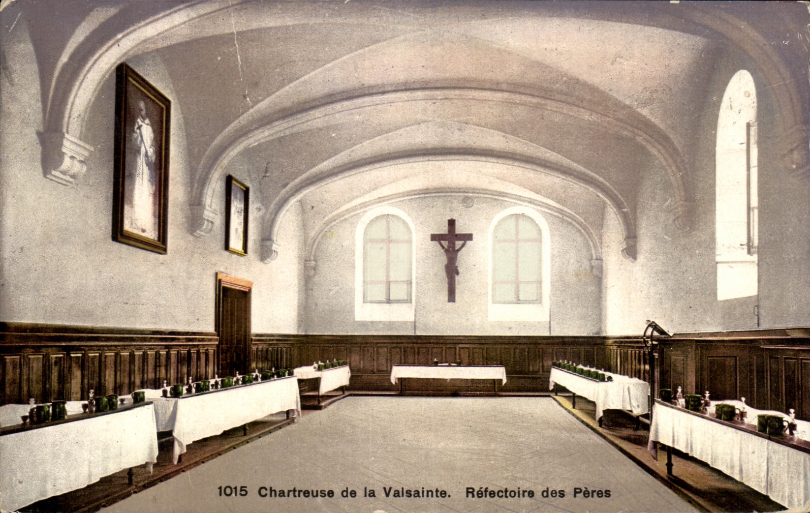 CPA Chartreuse de la Valsainte Refectoire des Peres Suisse