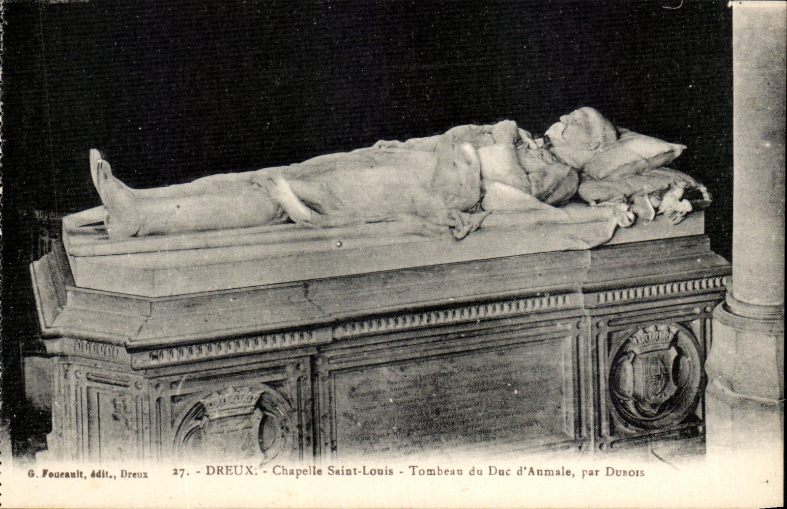 Duque de la tumba del Saint Louis de la camara acorazada de CPA Dreux de Aumale de Dubois