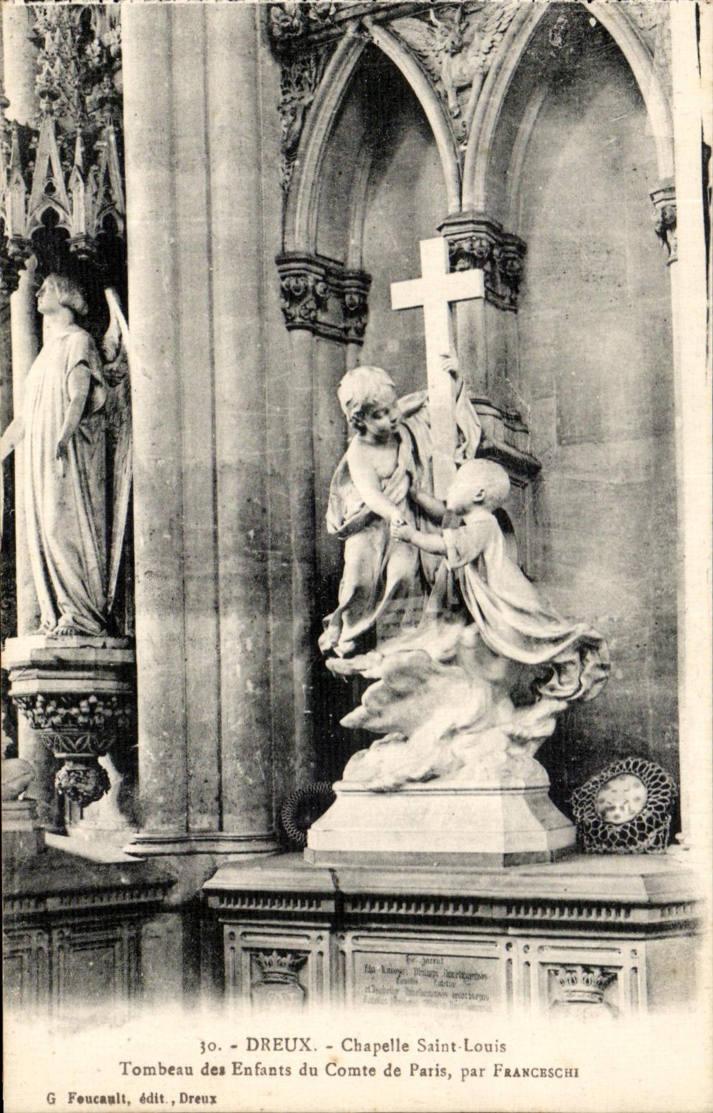 Tumba del Saint Louis de la camara acorazada de CPA Dreux de los ninos de la cuenta de Paris de Franceschi