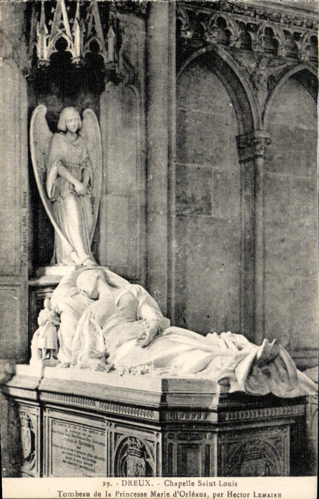 Tumba del Saint Louis de la camara acorazada de CPA Dreux de la princesa de Marie de Orleans de Hector Lemaire