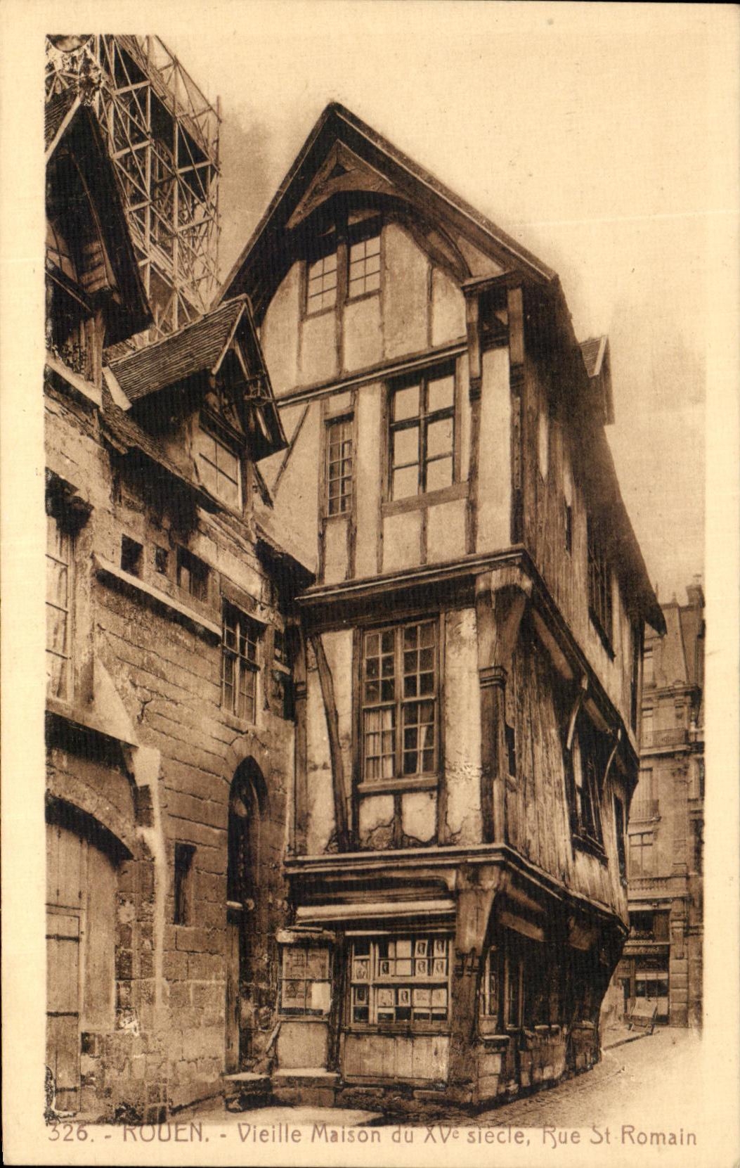 CPA Rouen Old woman House of 15th St Romain