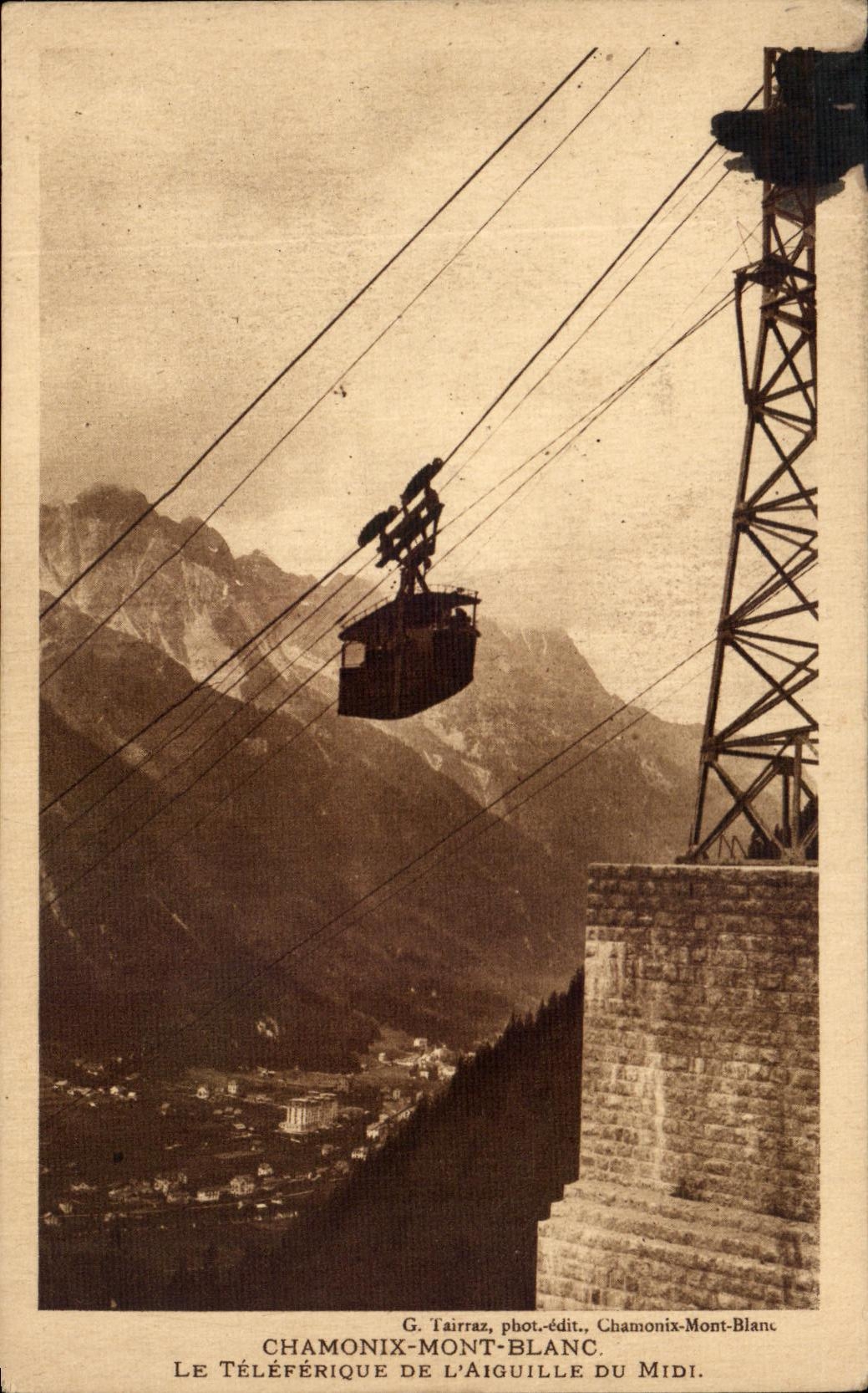 CPA Chamonix Mont Blanc Le Teleferique De L'Aiguille Du Midi