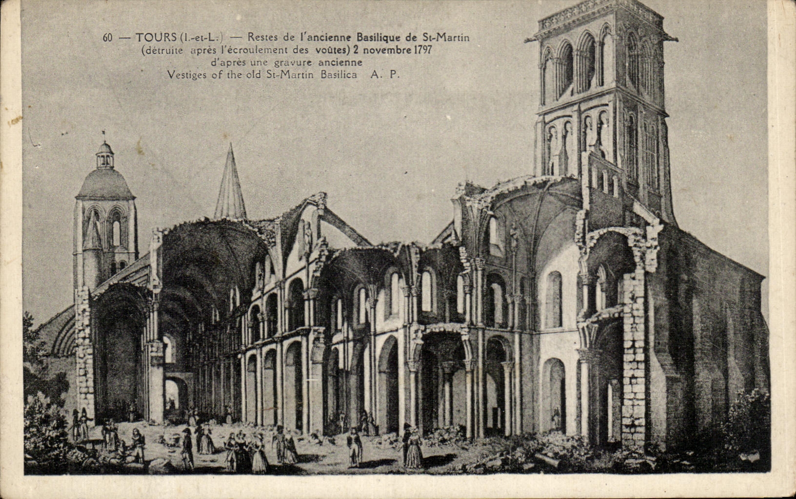 CPA Tours Remainders Of Old Basilique De St Martin