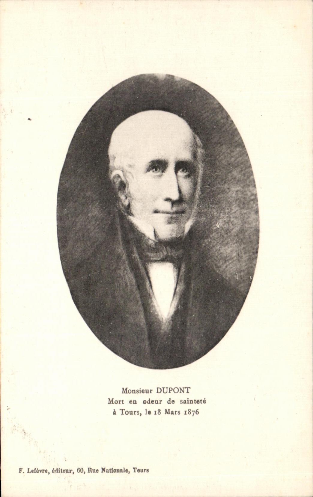 CPA Mr Dupont Died In Odeur De Holiness Tours on March 18th 1876