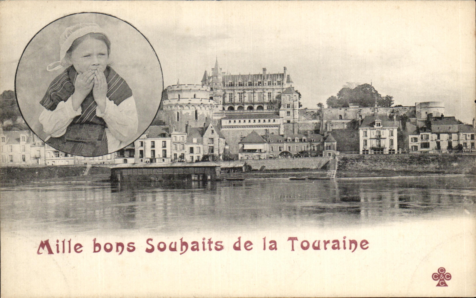 CPA Mille Bons Soubaits De La Touraine Folklore Enfant