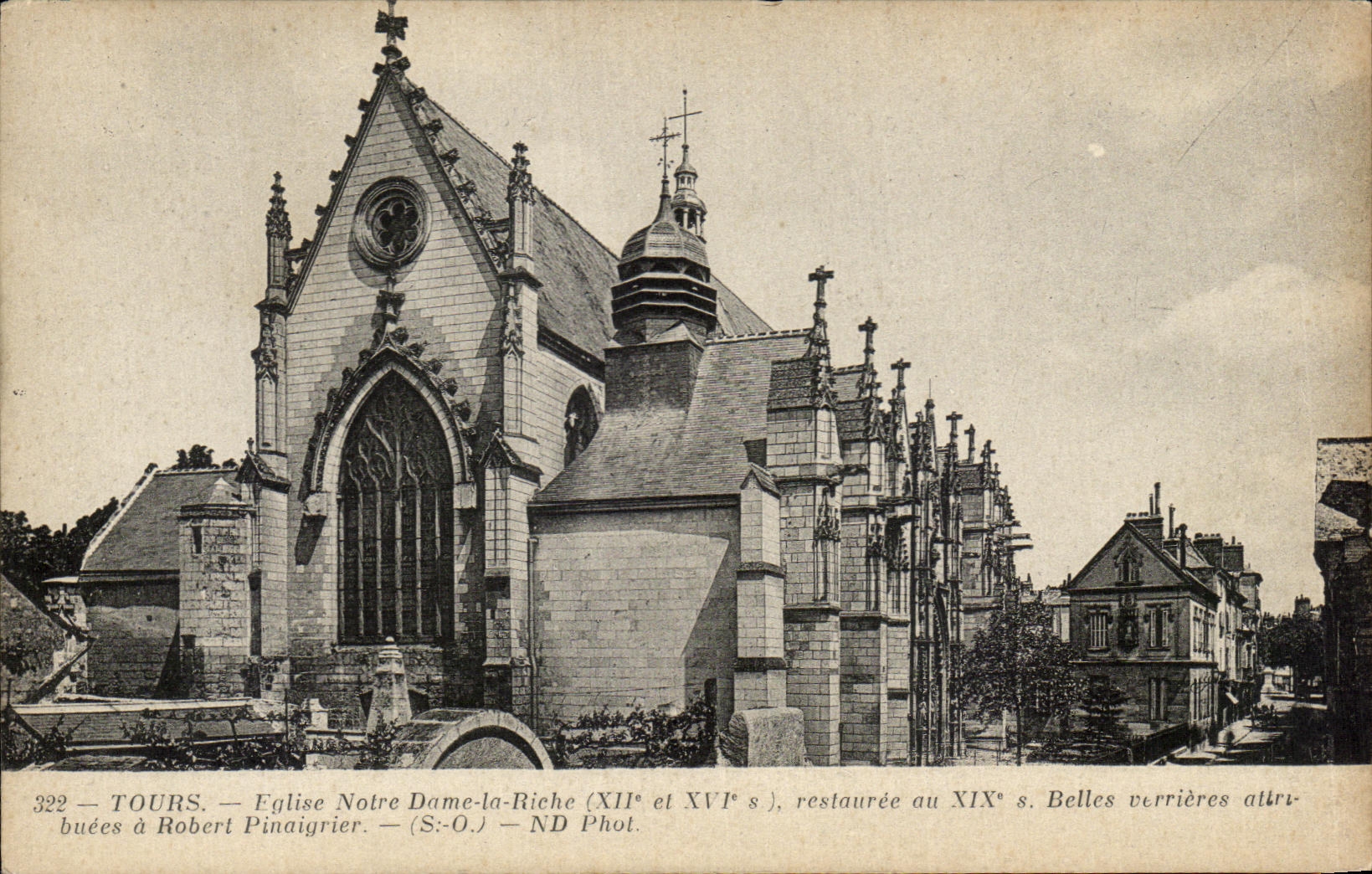 CPA Tours Church Our Lady the Rich person restauree or Beautiful canopies allri buces has Robert Pinaigrier