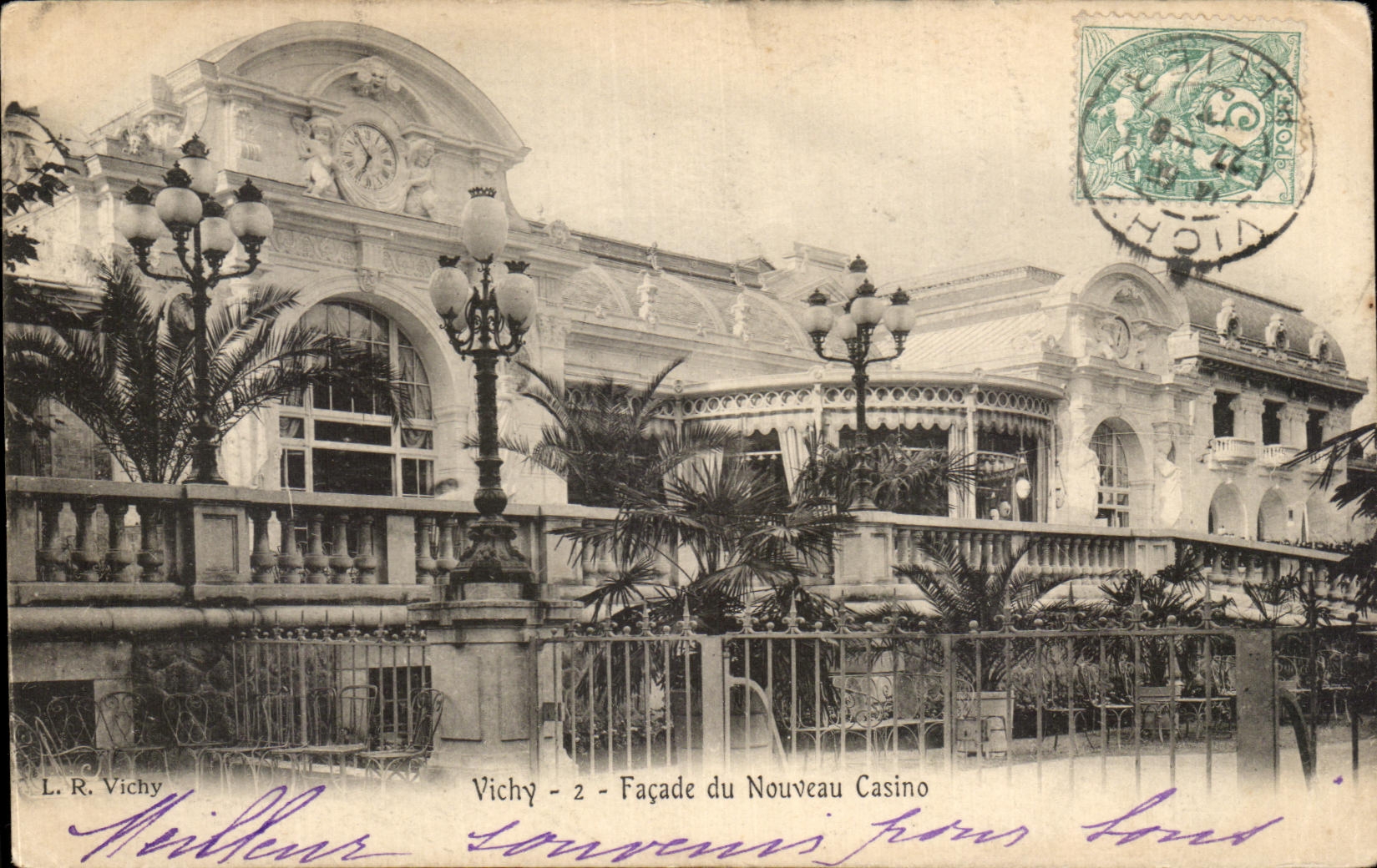 CPA Vichy Frontage of the New Casino