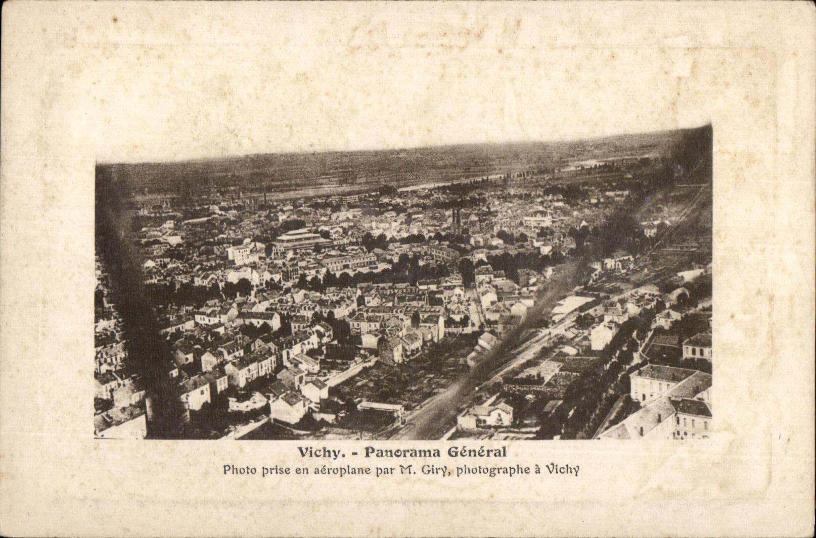 CPA Vichy General Panorama Catch in the airplane