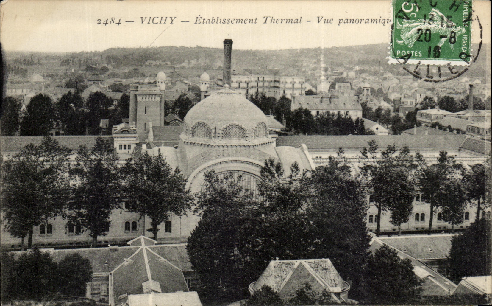 CPA Vichy Hydropathic establishment Panoramic View