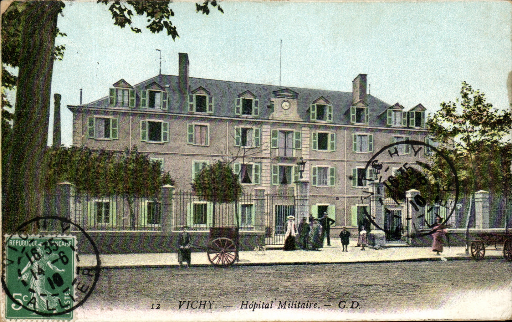 CPA Vichy Hopital Militaire Militaria
