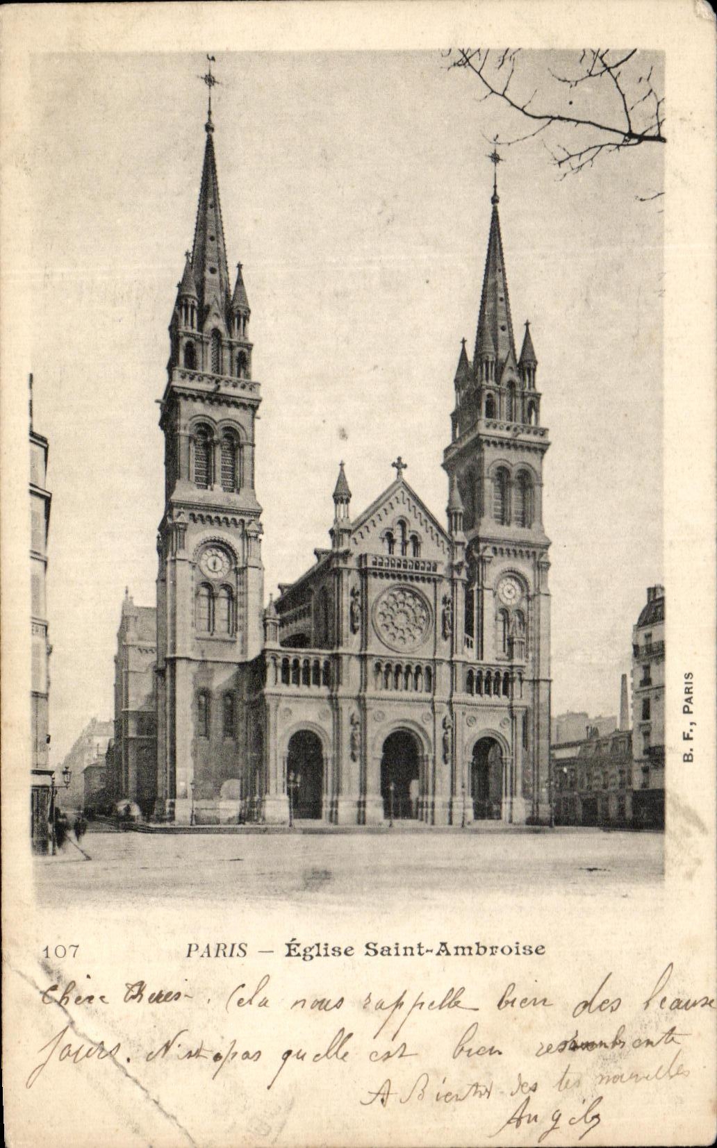CPA Paris Eglise Saint Ambroise