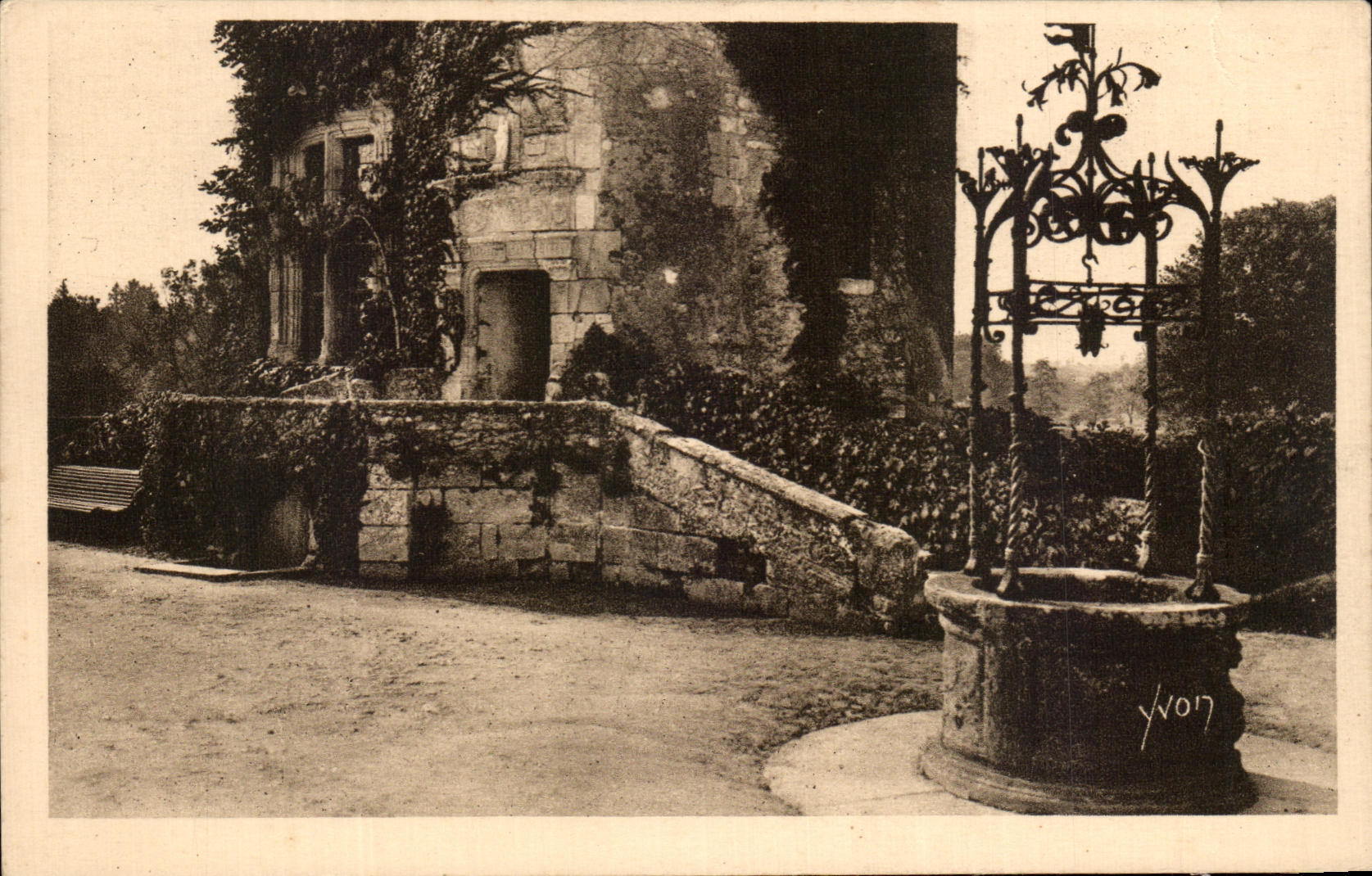 Castillo suave de CPA Francia Loire ch4ateau de Chenonceaux el pozo viejo