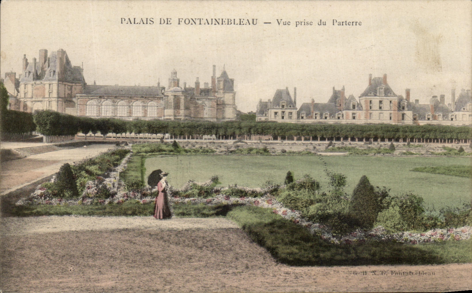 CPA Palais De Fontainebleau Vue Prise du Parterre