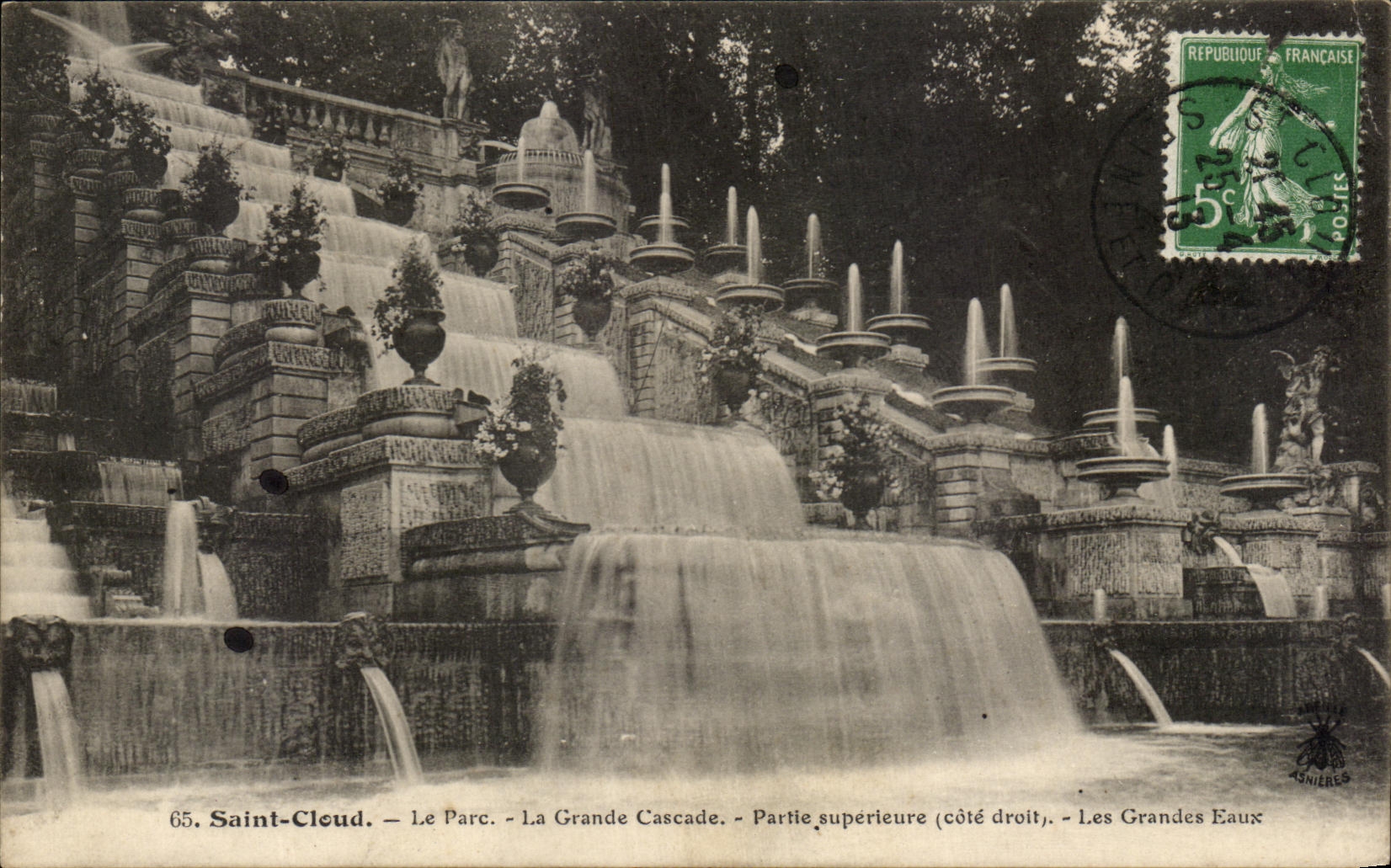 CPA Saint Cloud the Park the Large Higher Cascade Left Large Water
