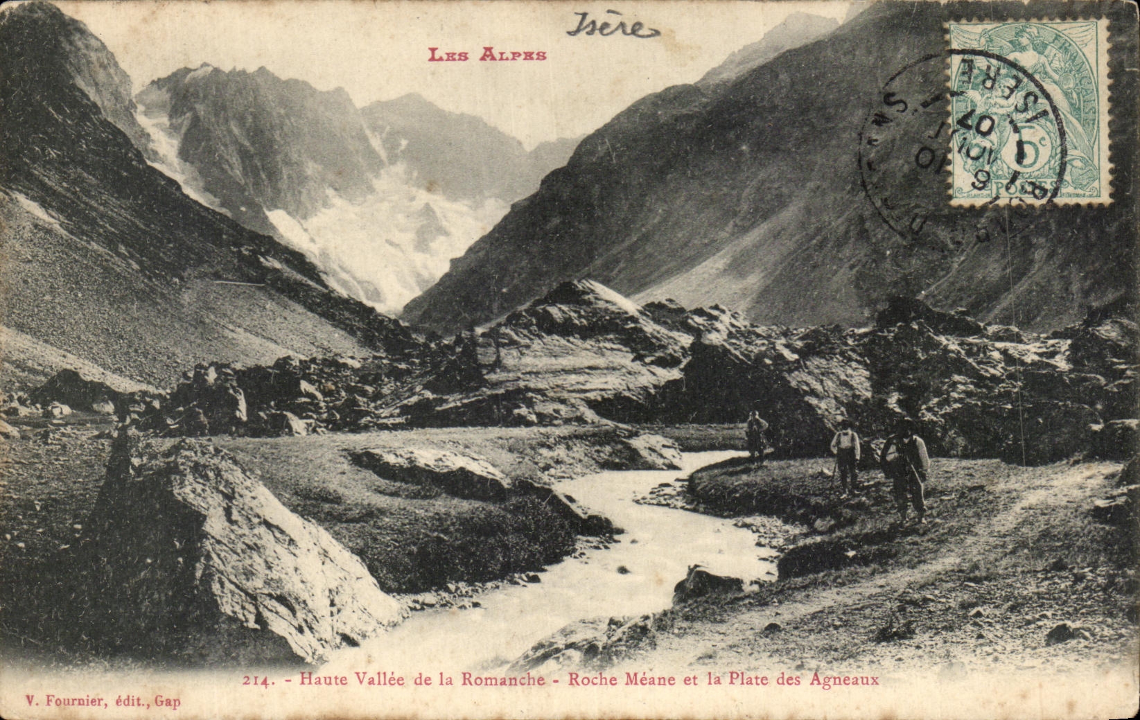 CPA the Alps High Valley Of Romanche Meane Rock And the Punt Of the Lambs