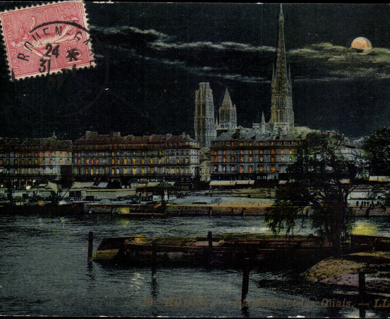 CPA Rouen the Seine and quays