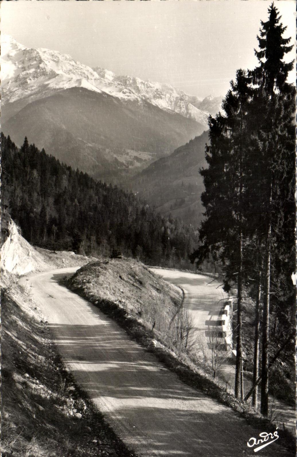 CPSM the Beautiful French Alps Road of the Collet D' Allevard Gleyzin