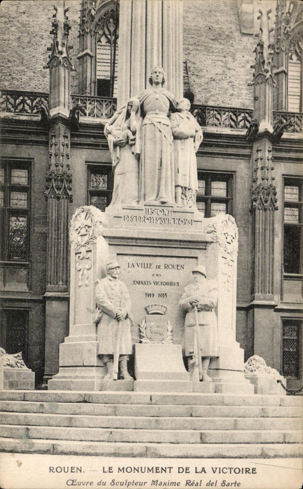 CPA Rouen the Monument Of the Victoire Militaria
