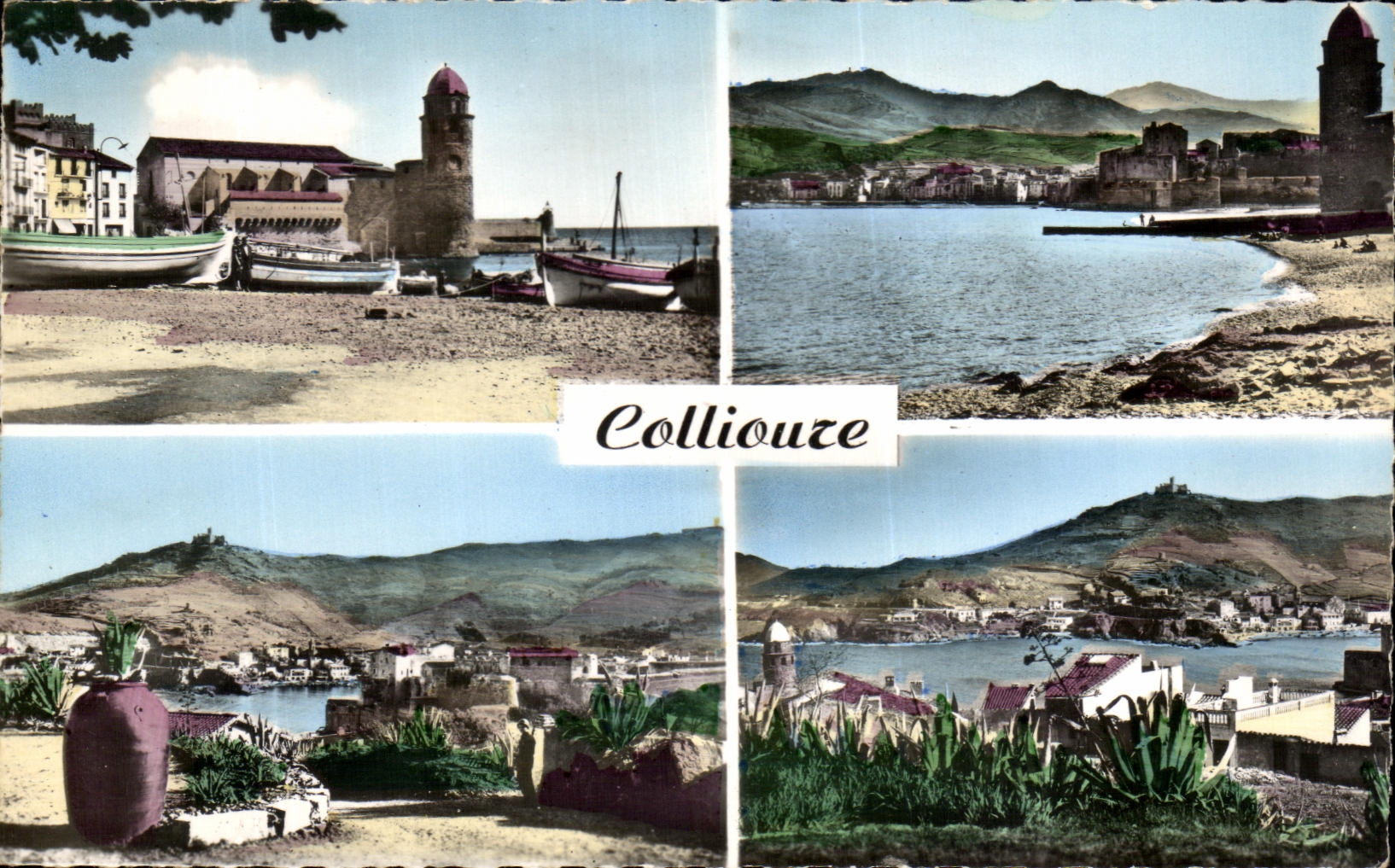CPA Collioure the Church Fishing port Alberes the bay seen from of Mirabou the port and the fort Saint Elme