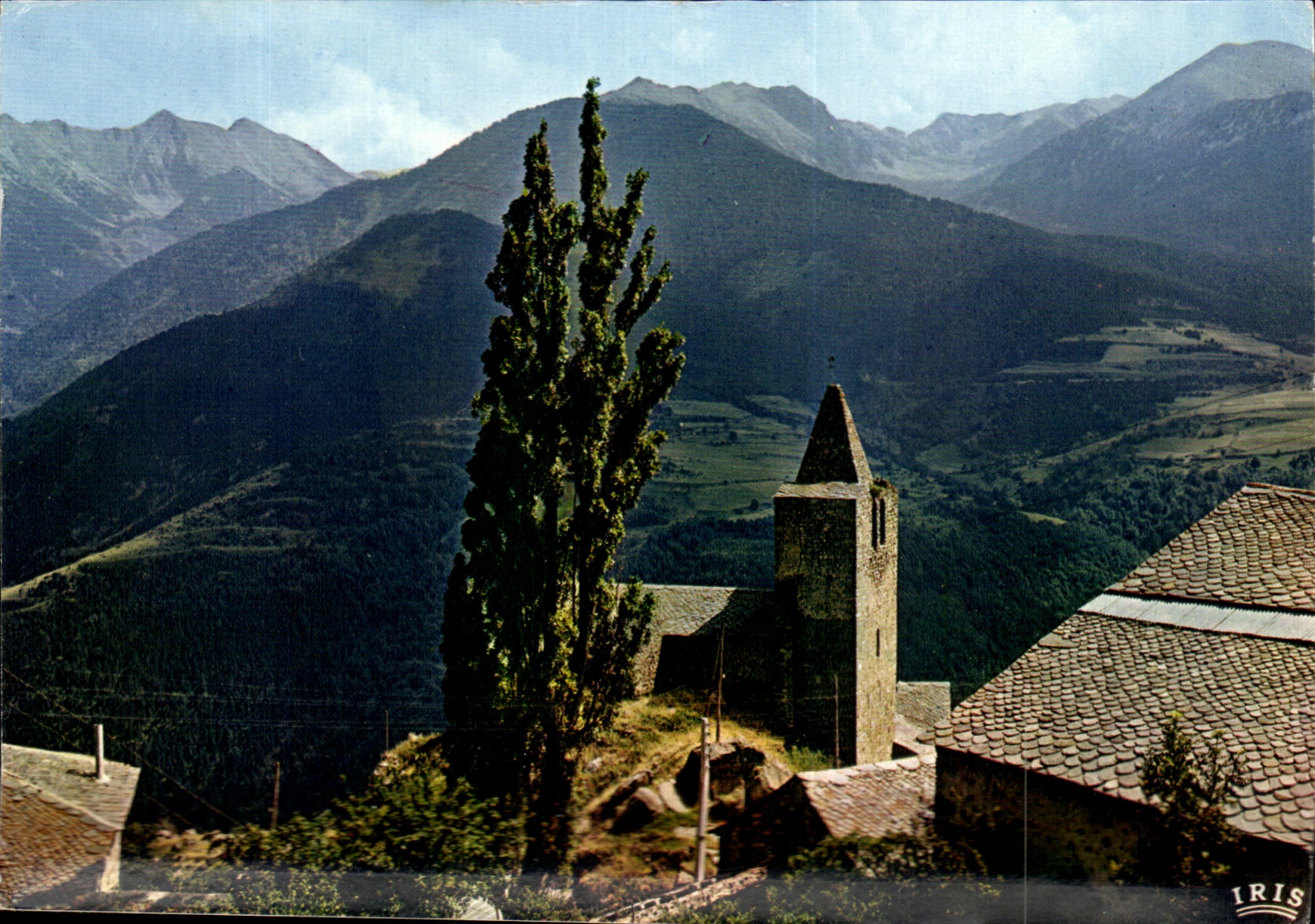 CPA Cerdagne Trancaise the Bell-tower of Sauto At the Bottom the Chain of the Pyrenees